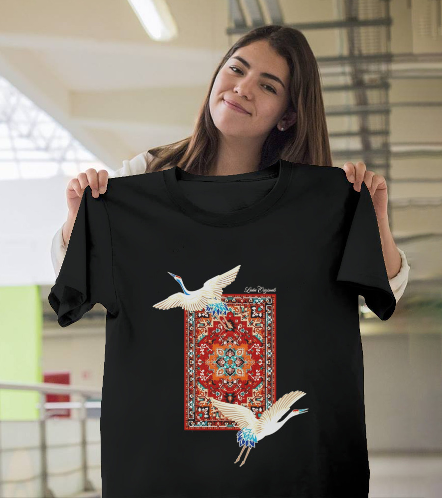 Fly Your Own Way Oriental Crane Carpet T-Shirt
