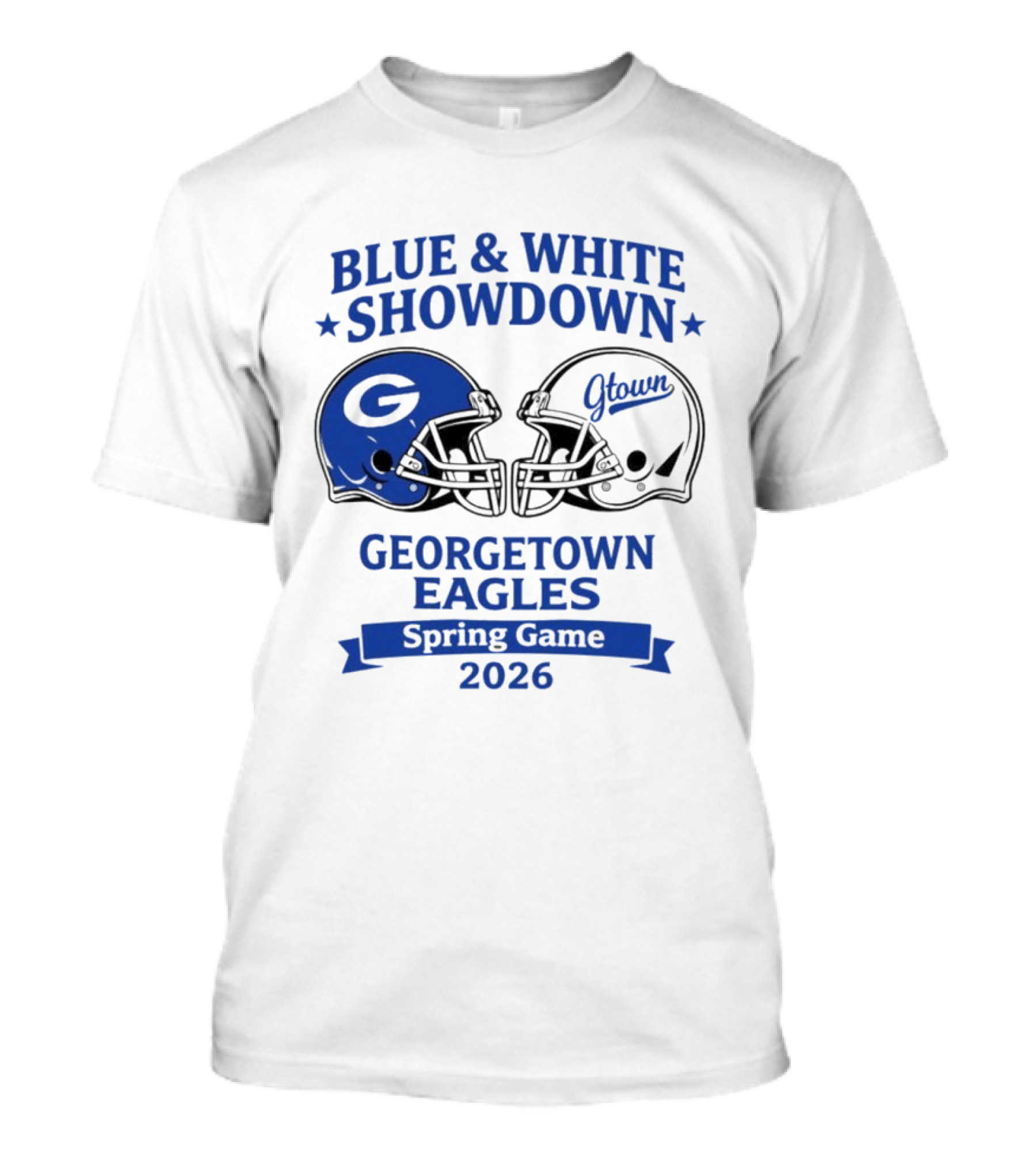 Blue And White Showdown Georgetown Eagles Spring Game 2026 T-Shirt