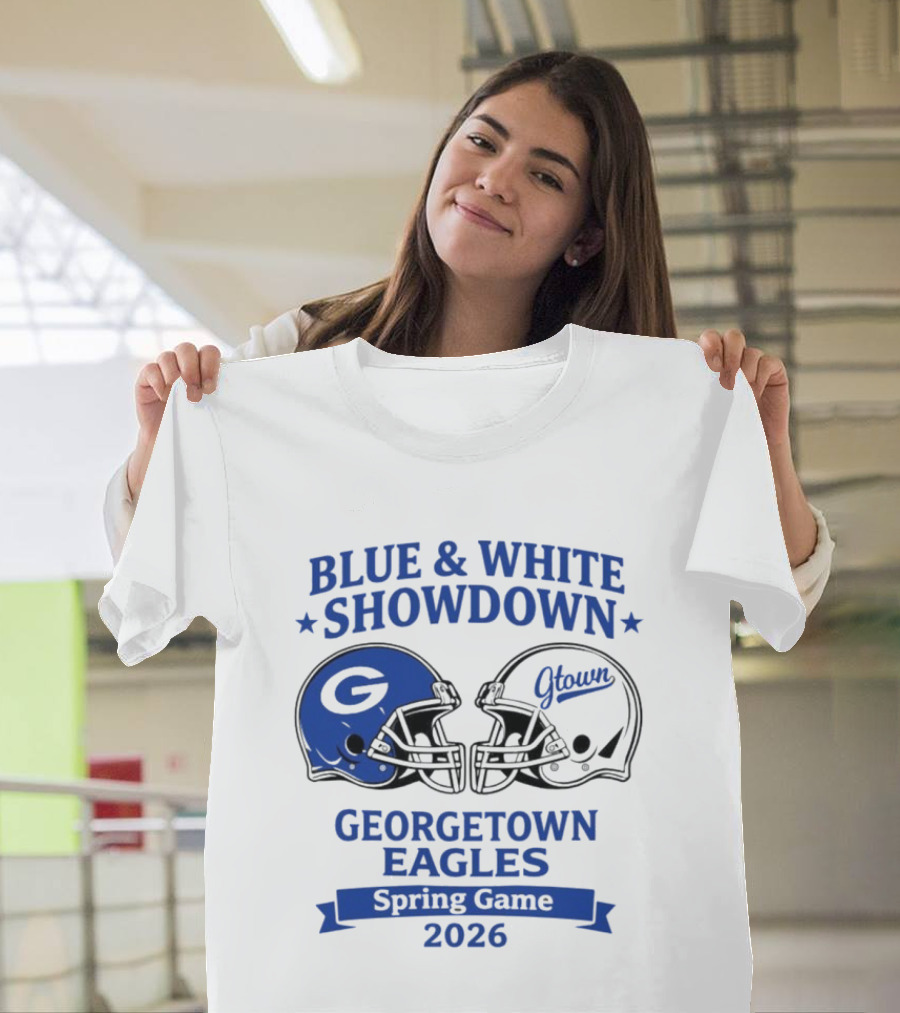 Blue And White Showdown Georgetown Eagles Spring Game 2026 T-Shirt
