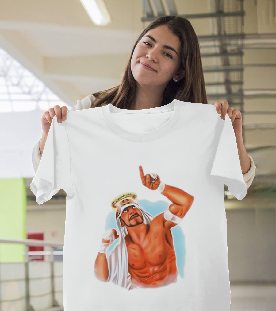 Sabu Airbrush Professional Wrestling Legend Iconic Pose T-Shirt