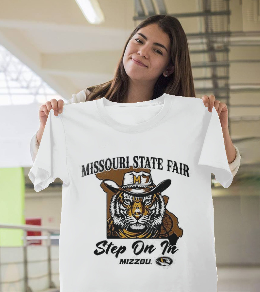 Mizzou Tigers Missouri State Fair Cowboy Hat Tiger Step On T-Shirt