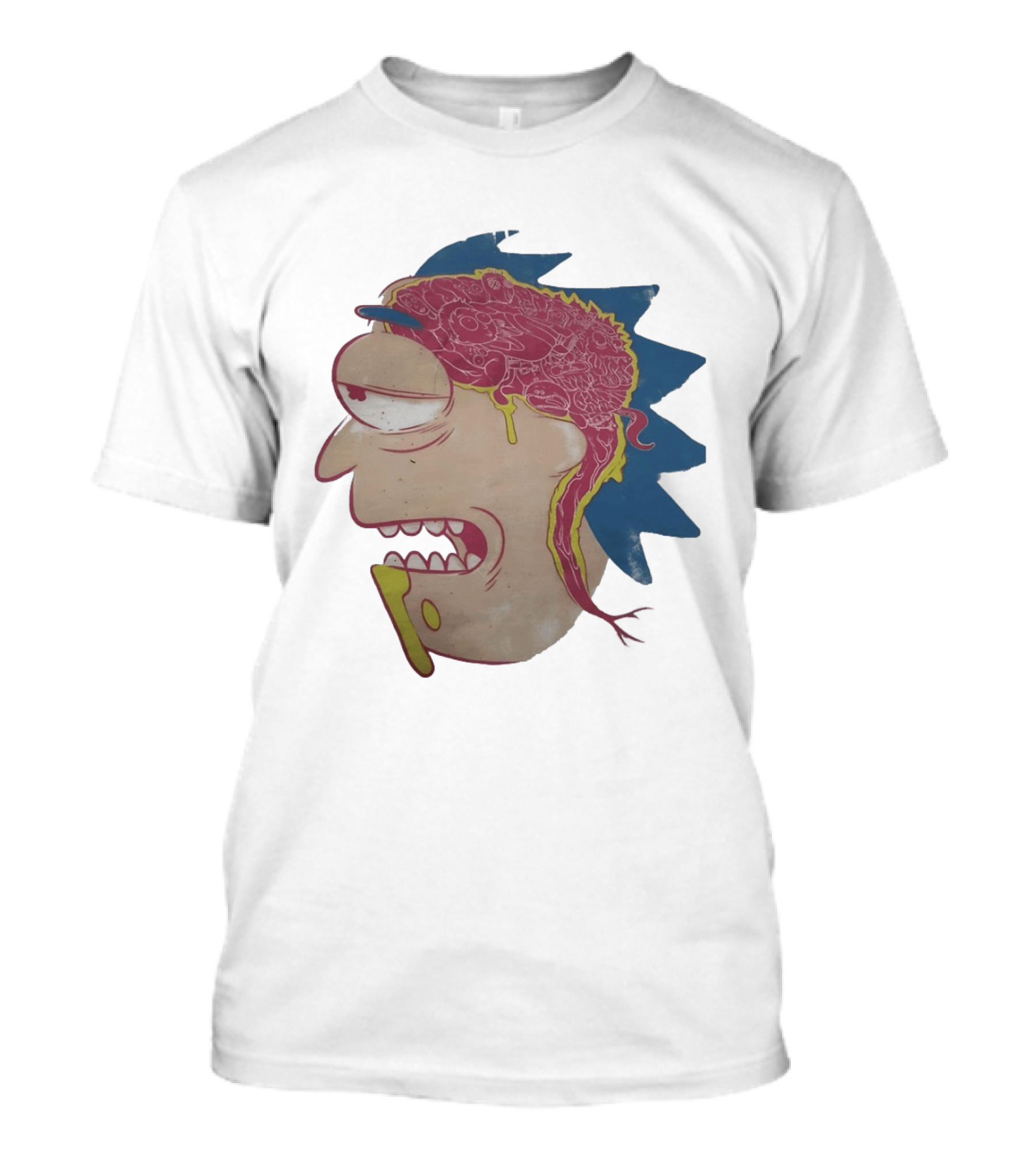 Morty Head Horror Brain Exposure Rick And Morty T-Shirt