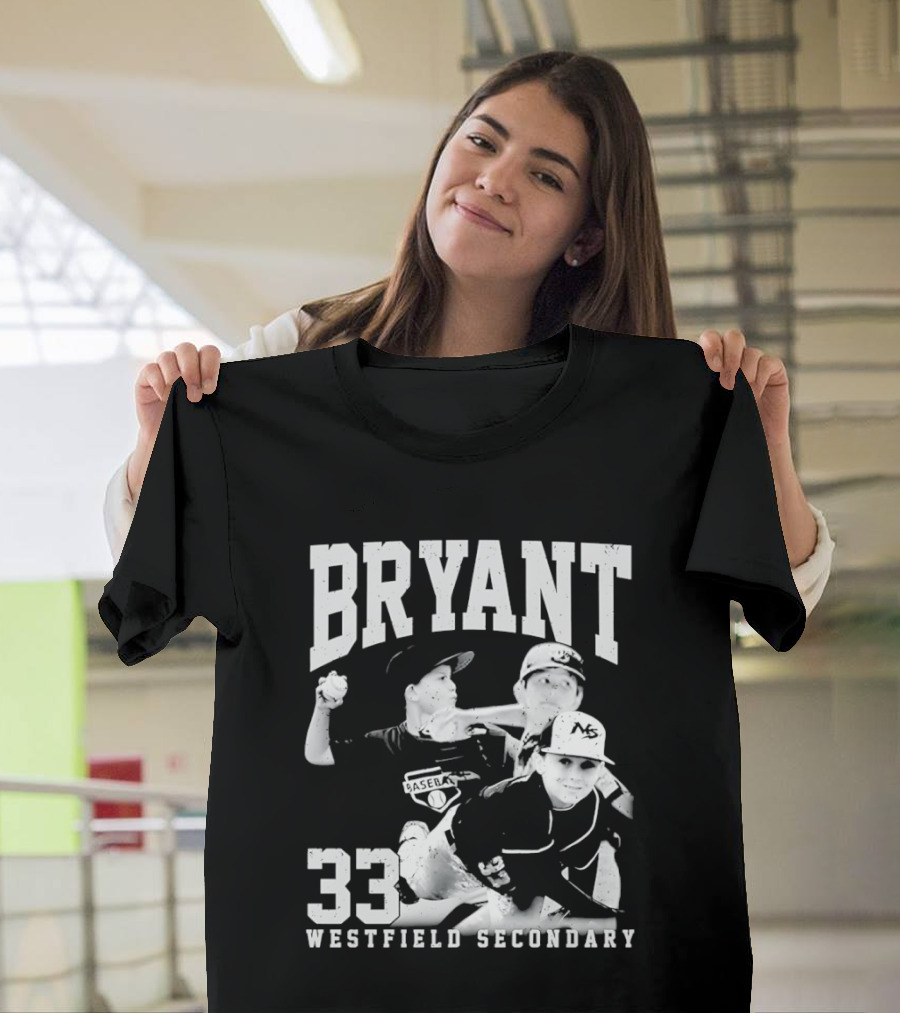 Bryant 33 Westfield Secondary Baseball Player T-Shirt