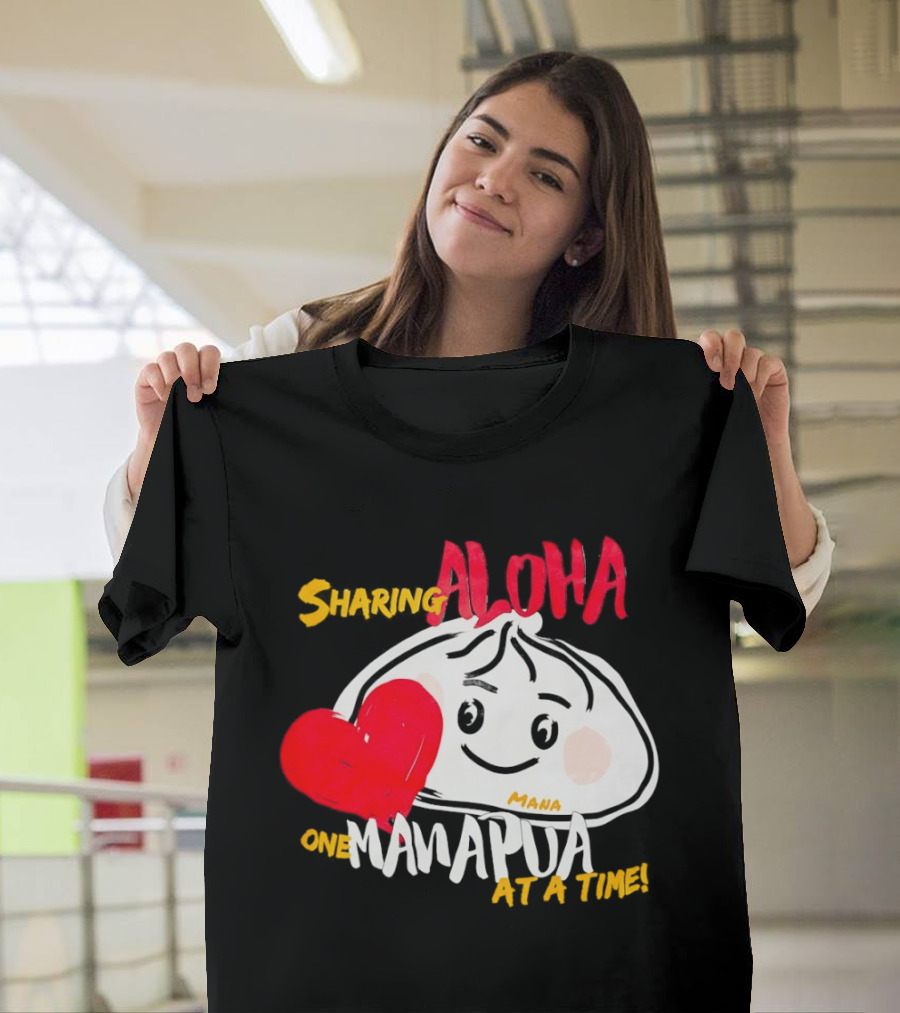 Sharing Aloha One Manapua At A Time Mana Heart T-Shirt
