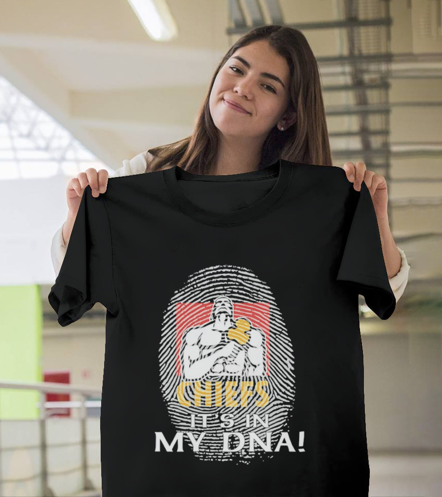 Gallagher Chiefs Football It's In My DNA Fingerprint 2026 T-Shirt