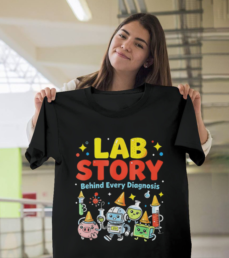 Lab Story Behind Every Diagnosis Week 2026 Medical Laboratory Technician Team T-Shirt