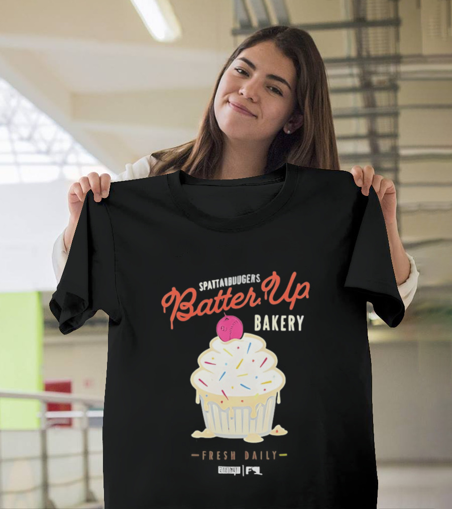 Batter Up Bakery Fresh Daily Cupcake Baseball T-Shirt