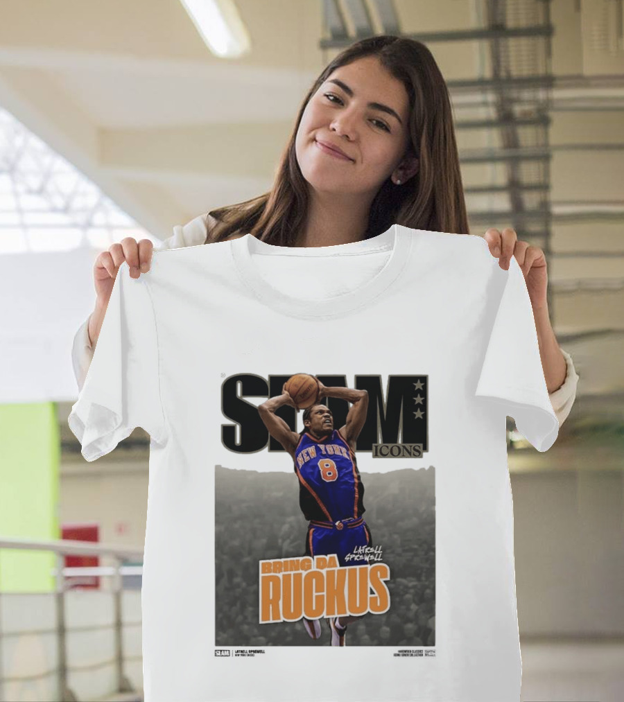 Slam Icons Latrell Sprewell Bring Da Ruckus New York Knicks T-Shirt