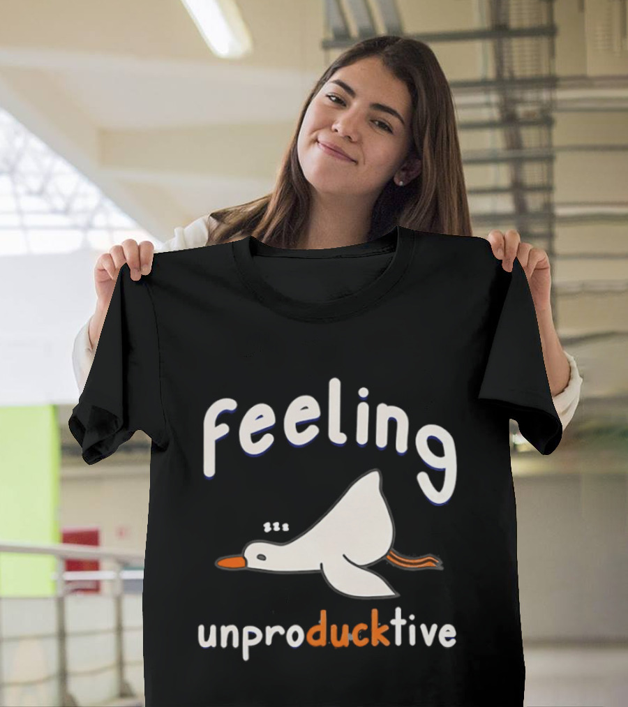 Feeling UnproDUCKtive Funny Sleeping Duck T-Shirt