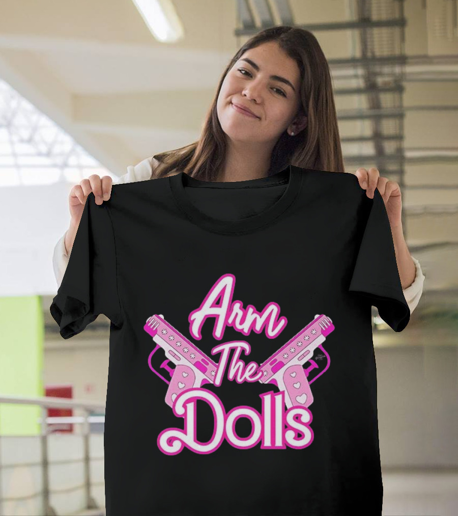 Arm The Dolls Pink Heart Guns T-Shirt