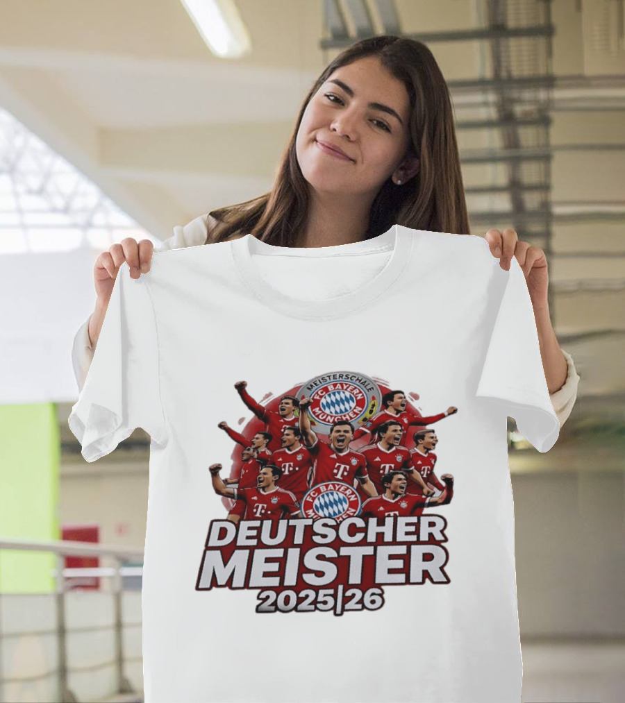 FC Bayern Munich Deutscher Meister 2025 2026 Celebration T-Shirt