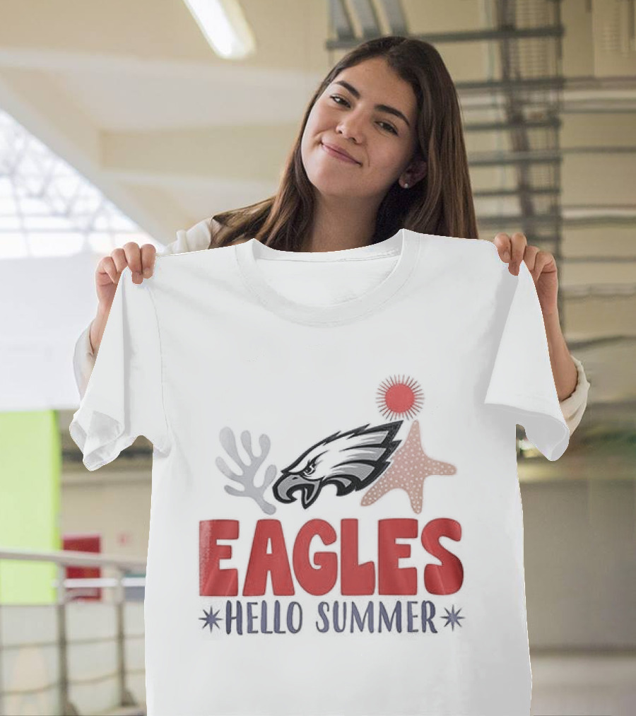 Philadelphia Eagles Hello Summer Tropical Vibes T-Shirt