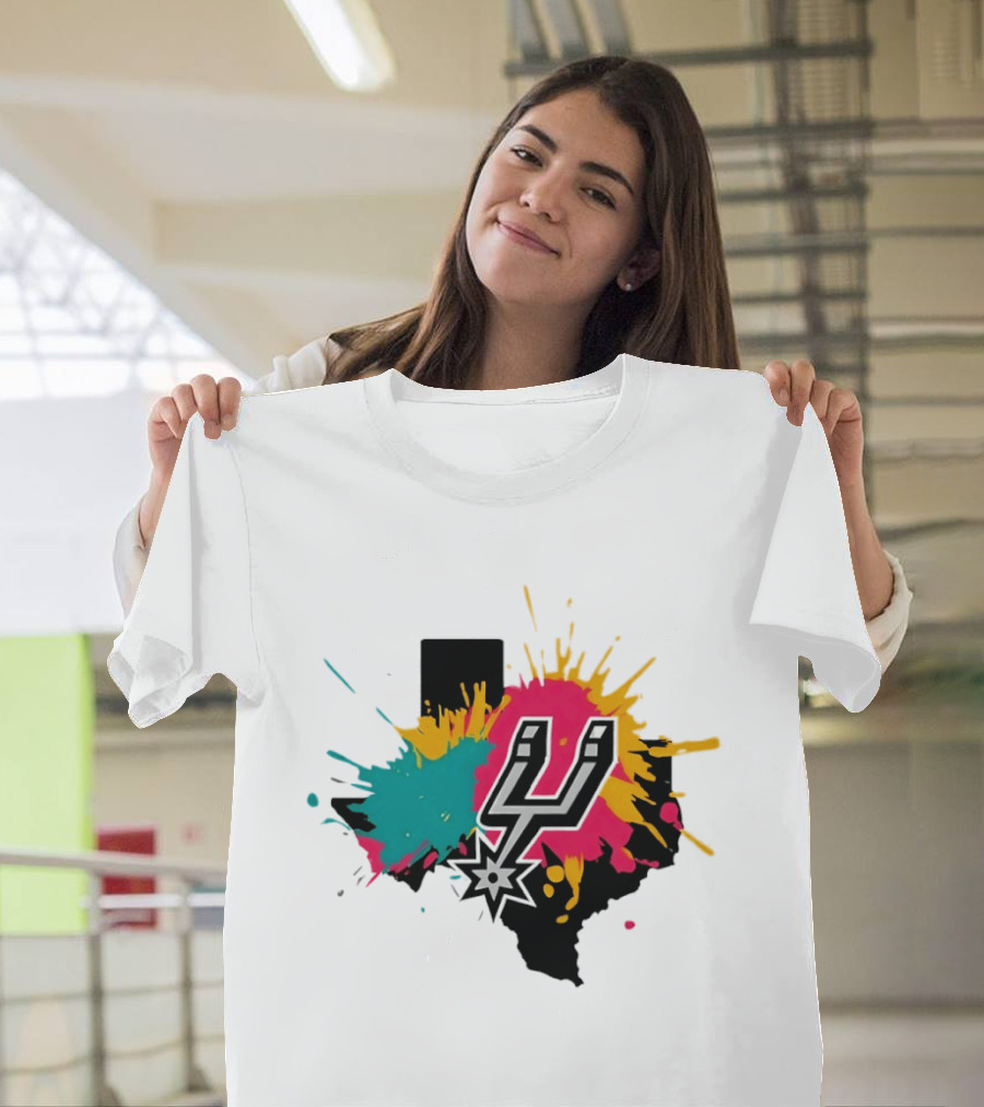 San Antonio Spurs Texas Colors Black NBA Basketball 2026 T-Shirt