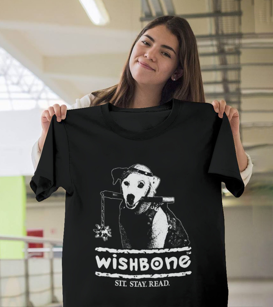 Wishbone Sit Stay Read Dog 1990 T-Shirt