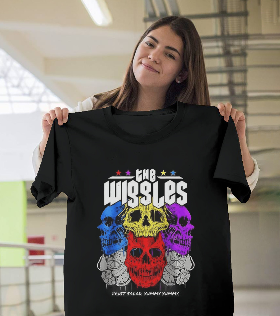 The Wiggles Fruit Salad Yummy Yummy Colorful Skull T-Shirt