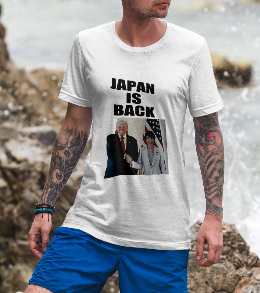 Japan Is Back Trump Political Image With Flags T-Shirt