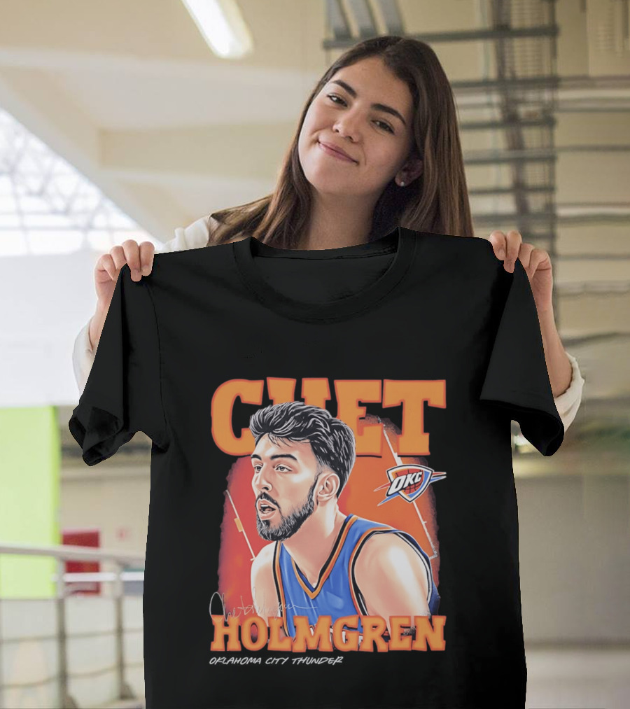 Chet Holmgren OKC Thunder 90s Airbrush T-Shirt