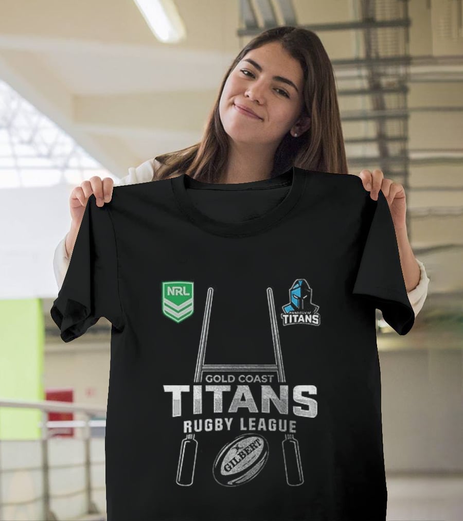 Gold Coast Titans Rugby League NRL X Harley Davidson Skeleton T-Shirt