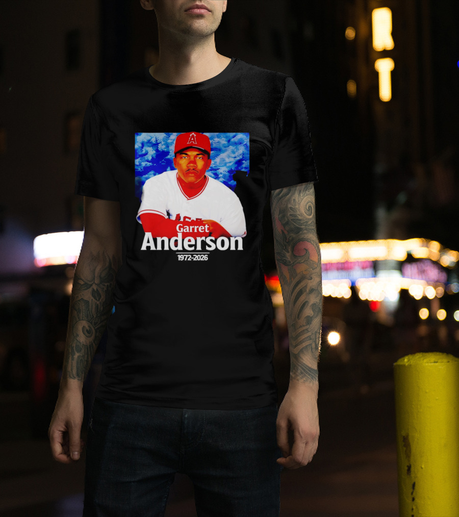 Garret Anderson Angels Tribute Baseball Legend 1972 2026 T-Shirt