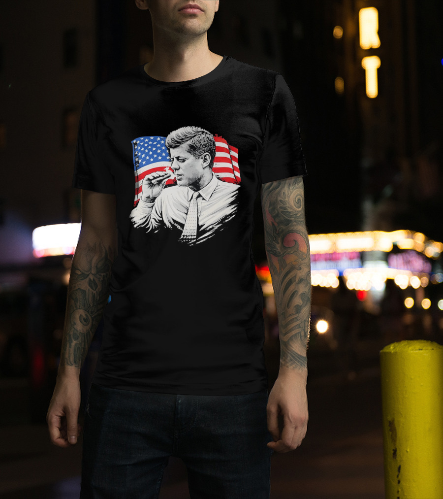 JFK Cigars American Flag 2026 T-Shirt