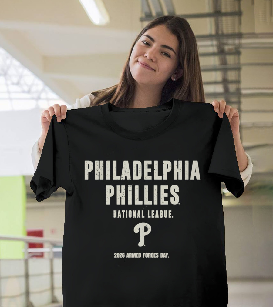 Philadelphia Phillies National League 2026 Armed Forces Day T-Shirt