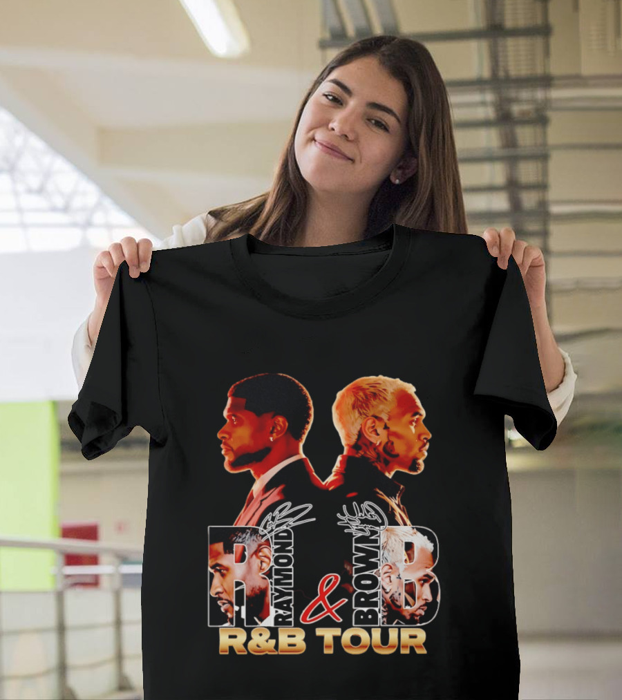Usher Raymond And Chris Brown R&B Tour Turn One's Back Signature T-Shirt