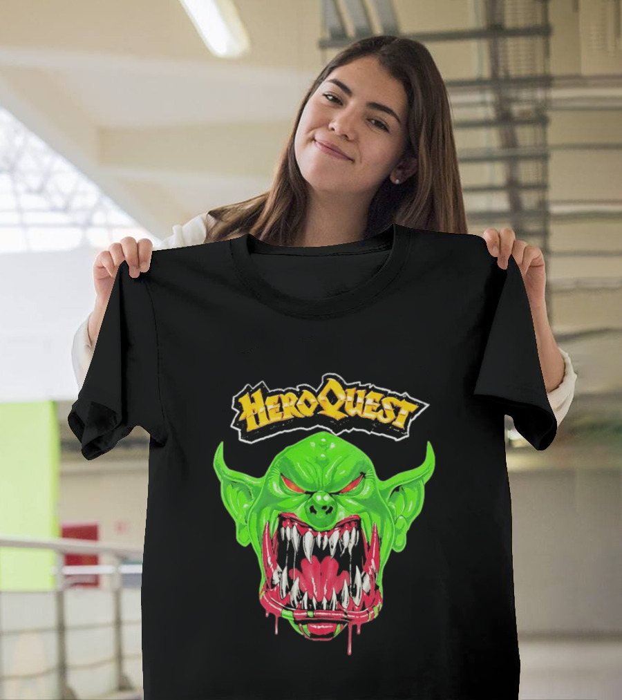 HeroQuest Orc Monster Face Graphic Iconic Fantasy Game T-Shirt