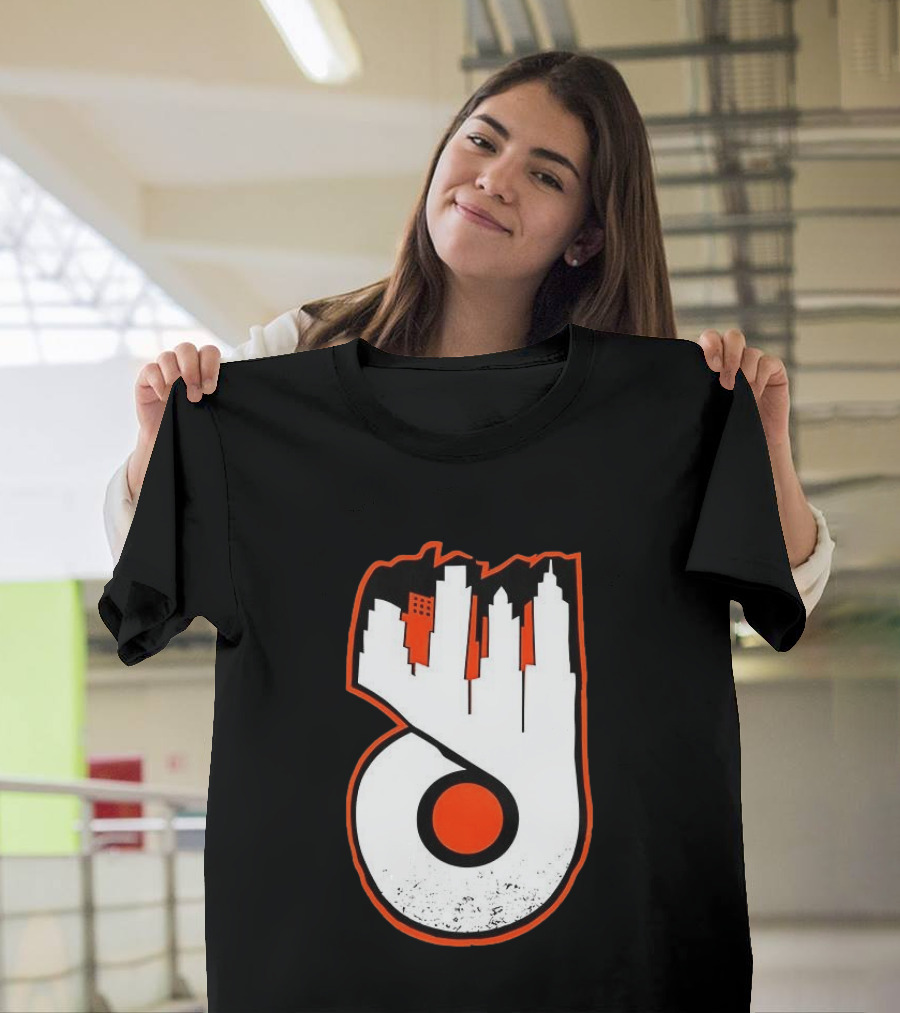 Philadelphia Flyers Skyline Emblem With Cityscape T-Shirt