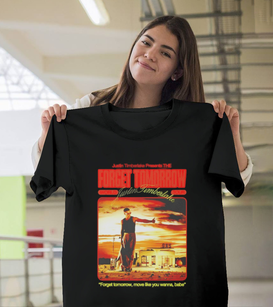Forget Tomorrow World Tour Justin Timberlake Gas Station Scene T-Shirt