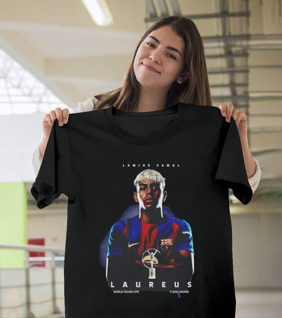 FC Barcelona Lamine Yamal Laureus World Young Sportsman 2026 Award T-Shirt