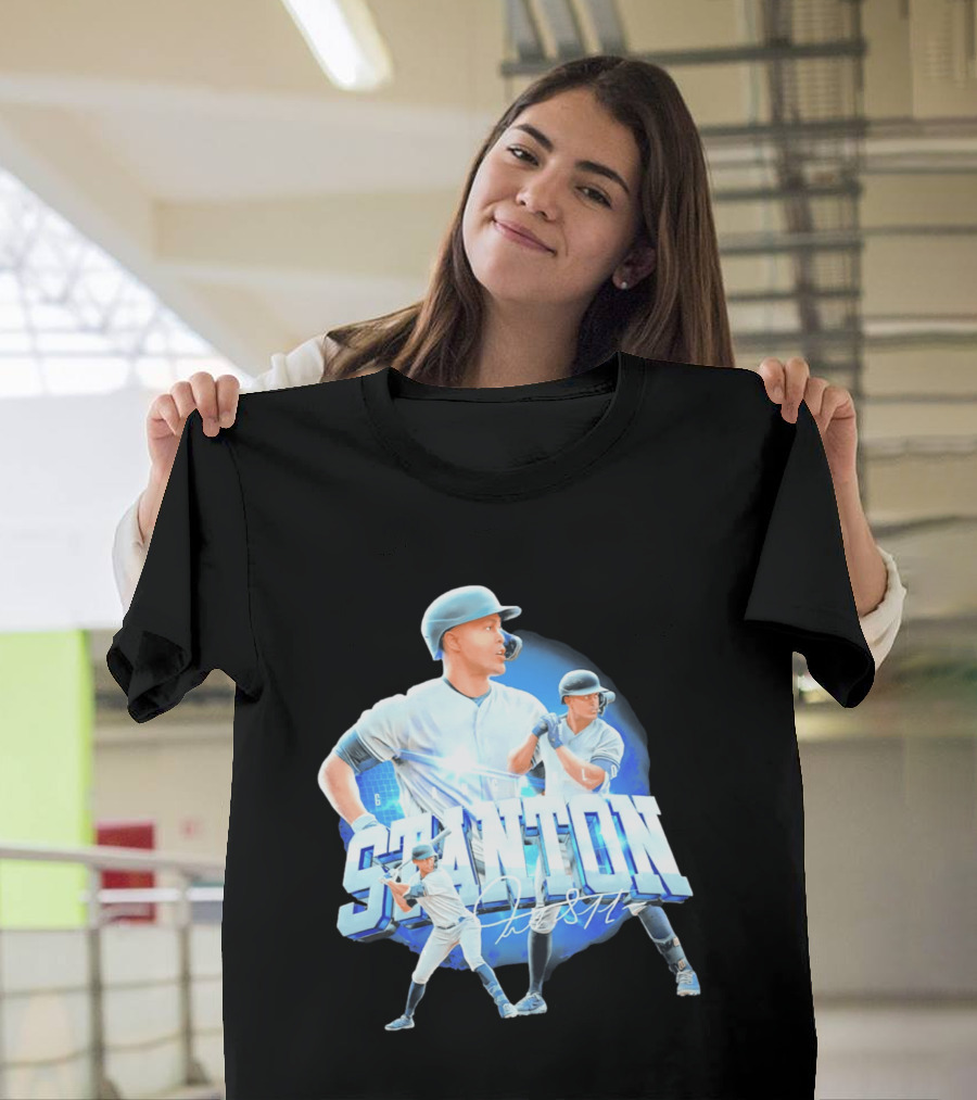 Giancarlo Stanton New York Yankees Baseball Collage T-Shirt