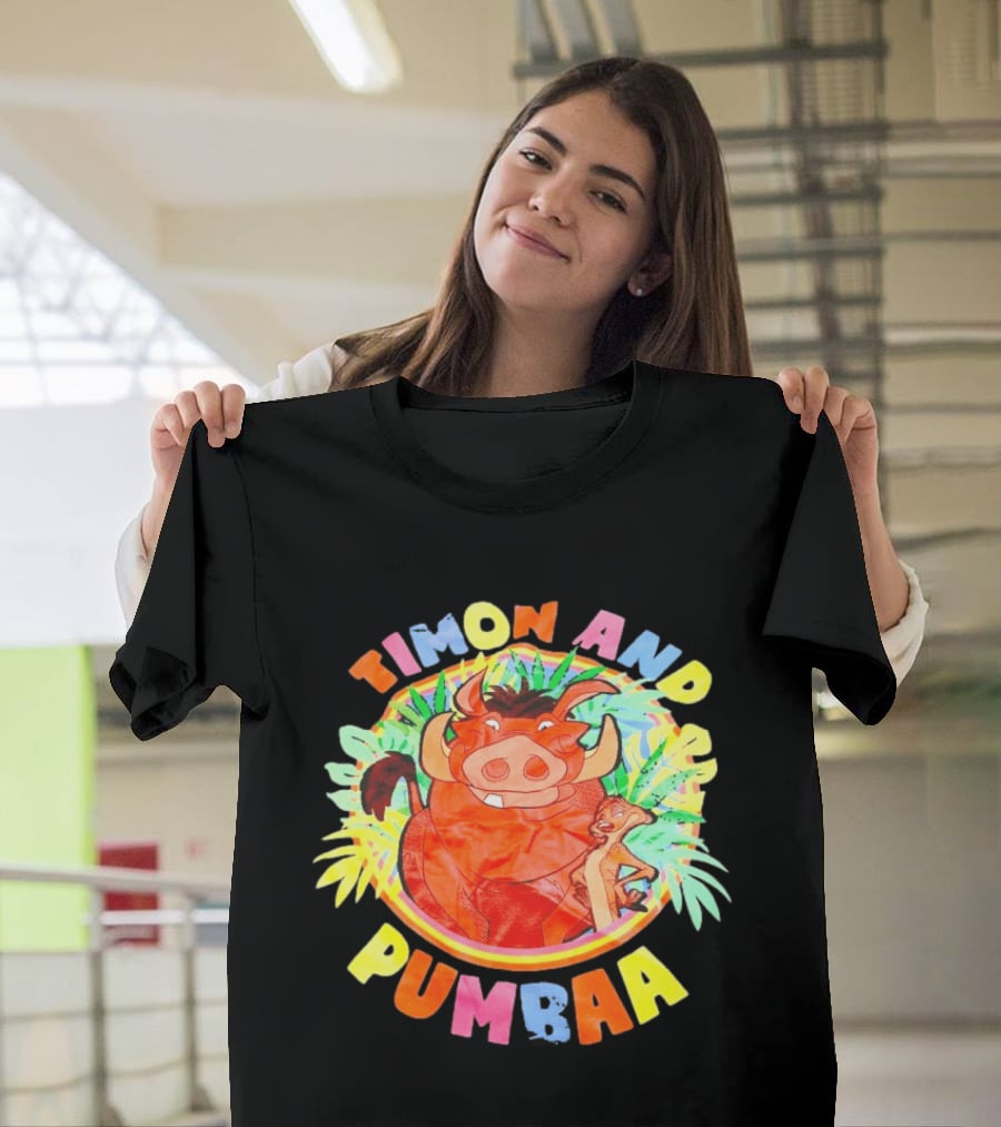 Timon And Pumbaa Colorful Jungle Adventure T-Shirt