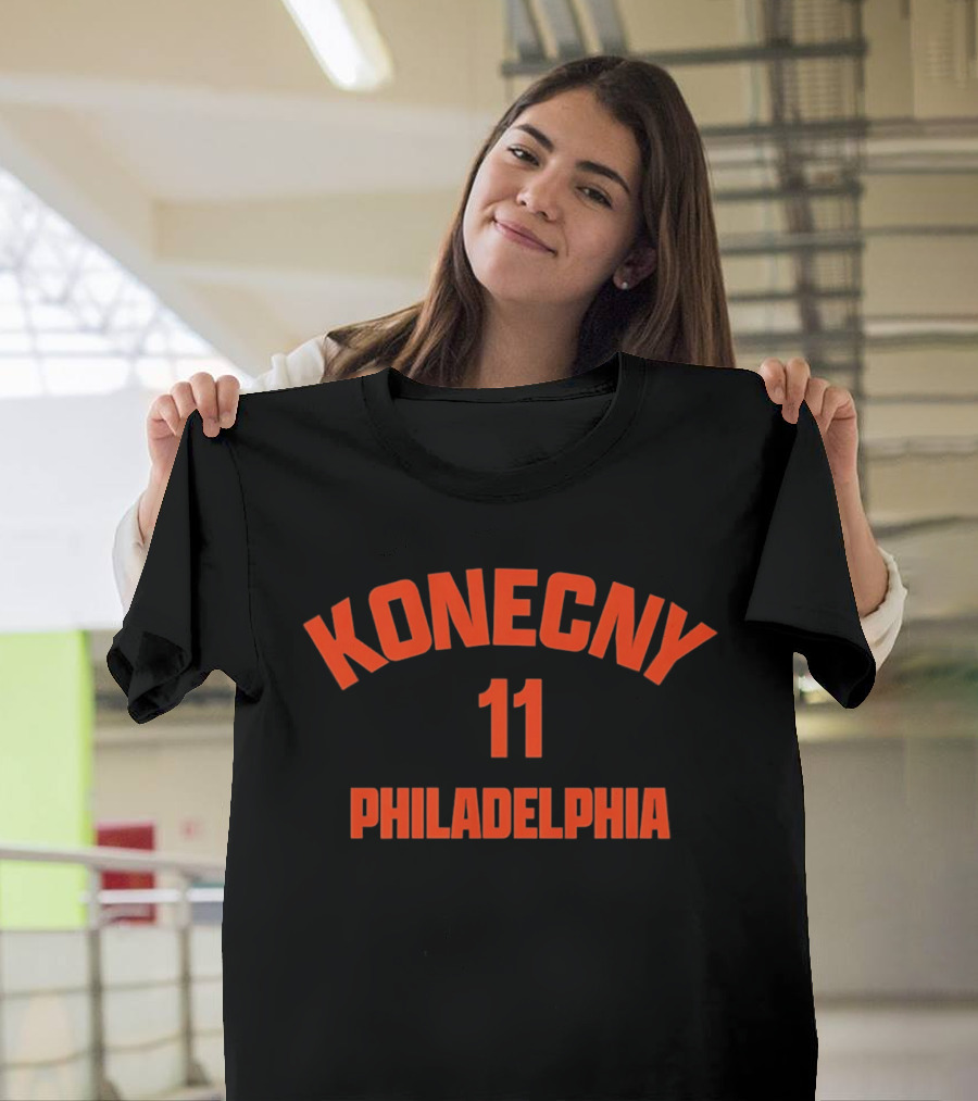 Konecny 11 Philadelphia Flyers Hockey Team Player Number T-Shirt