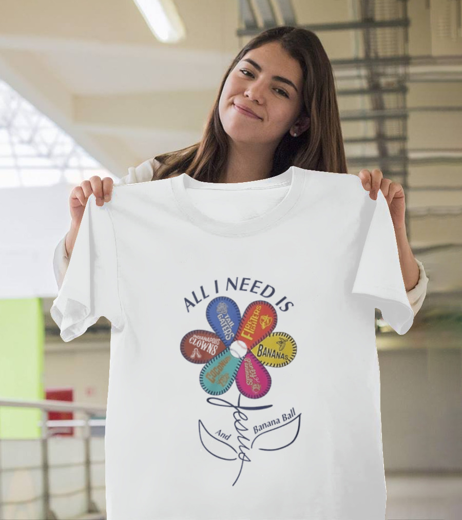 All I Need Is Football Fighters Bananas Banana Ball Flower T-Shirt