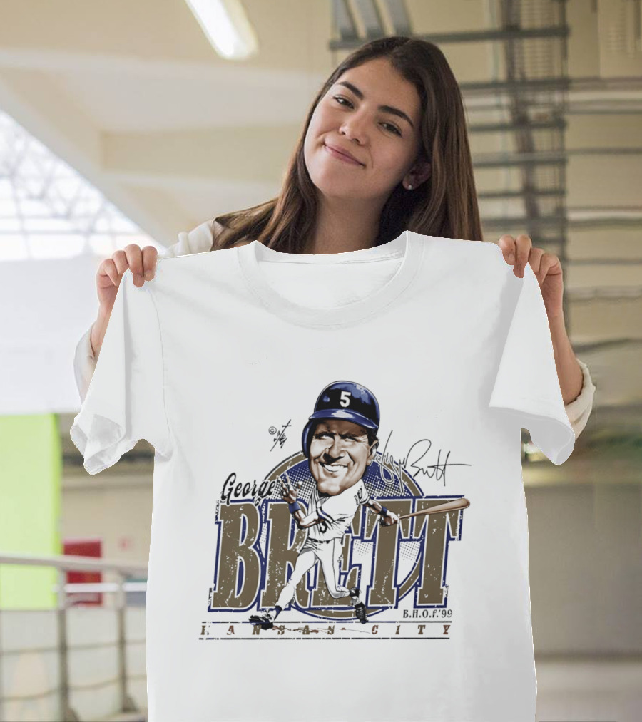 George Brett Kansas City Royals H.O.F. 1999 Bruce Stark T-Shirt
