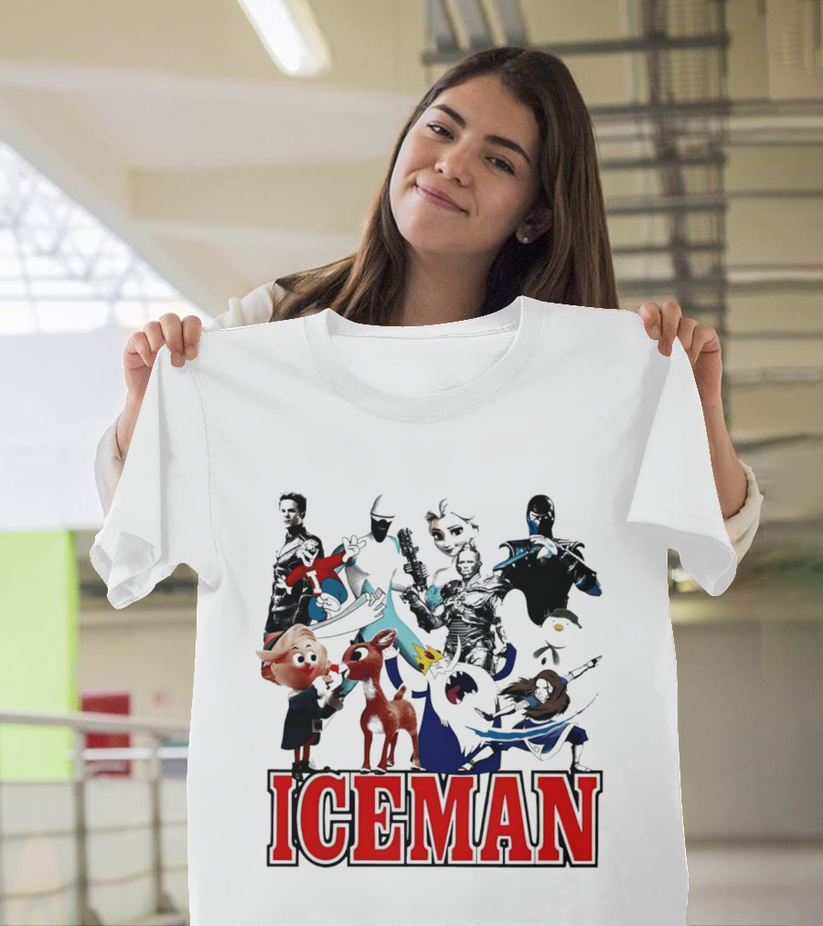 Iceman Elsa Sub Zero Mr. Freeze Cartoon Characters T-Shirt