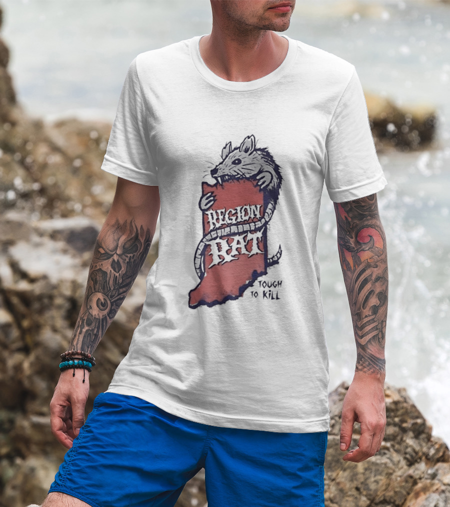 Region Rat Indiana State Map Tough To Kill T-Shirt
