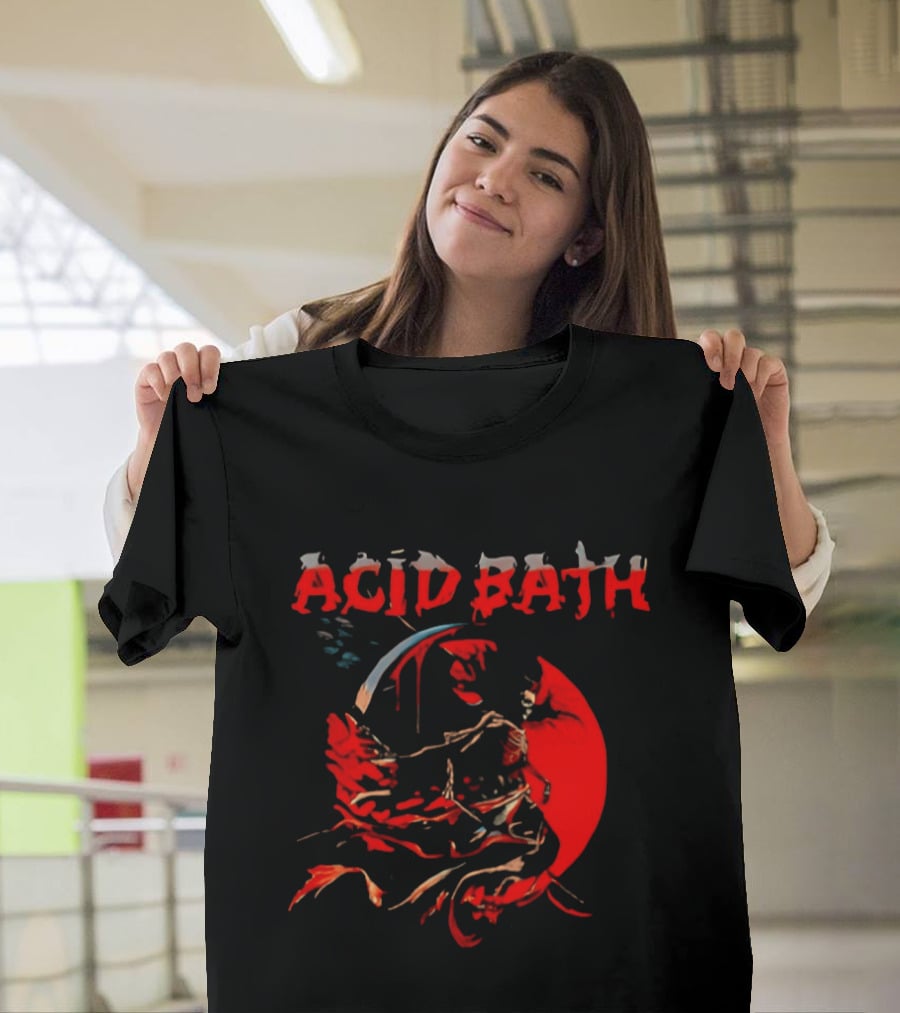 Acid Bath Winged Reaper Skull 2026 T-Shirt