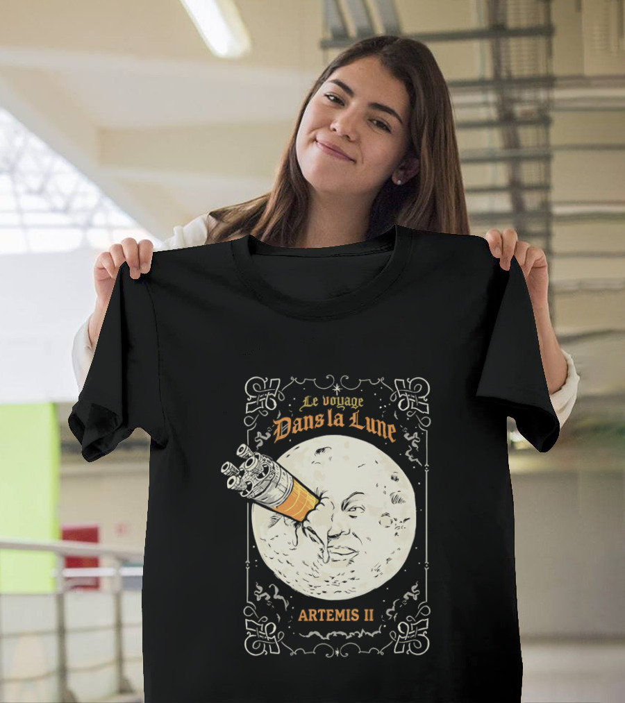 Le Voyage Dans La Lune Artemis II Moon Exploration T-Shirt