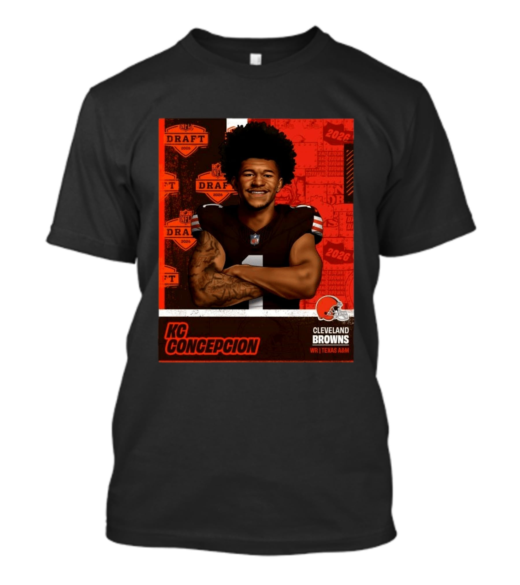 Cleveland Browns WR KC Concepcion 2026 NFL Draft Pick Texas A&M T-Shirt