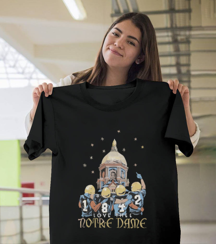 Notre Dame Fighting Irish Love Thee Notre Dame 2026 Football Team Dome Stars T-Shirt