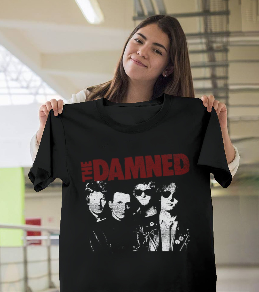 Dave Vanian Captain Sensible Brian James Rat Scabies The Damned Band Members T-Shirt