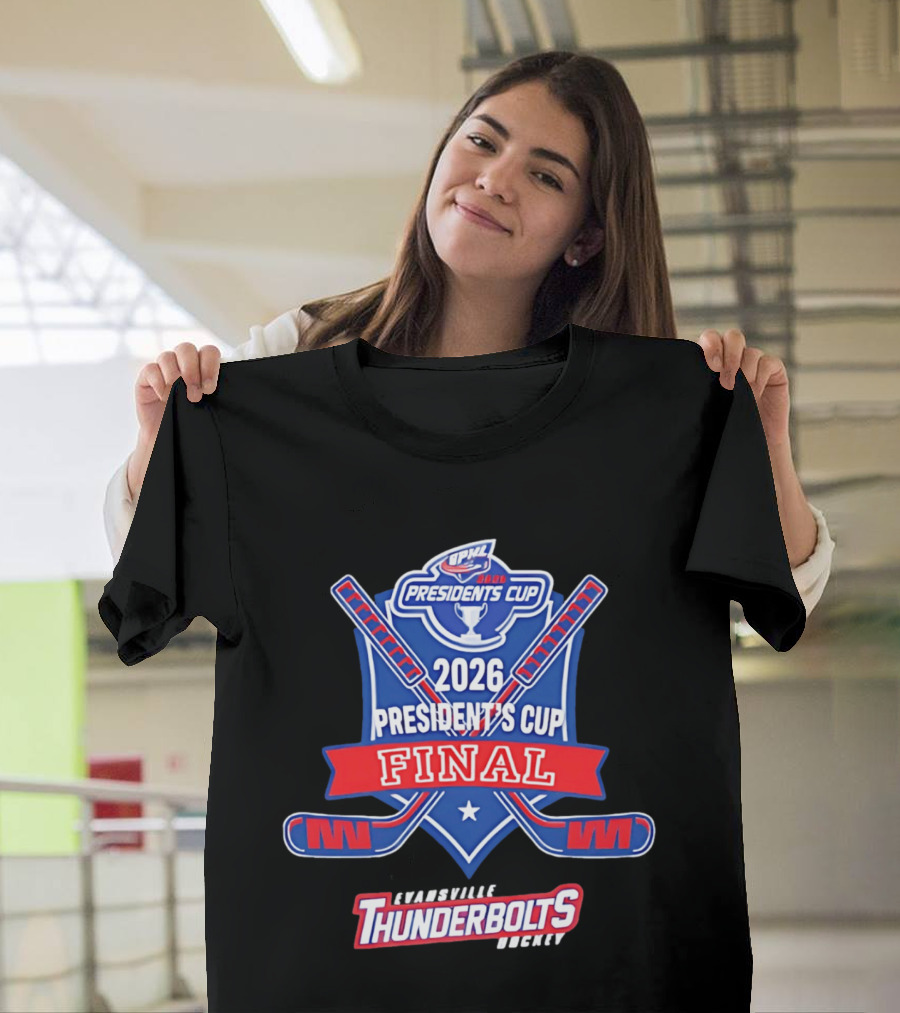 Evansville Thunderbolts Hockey 2026 SPHL Presidents Cup Final T-Shirt