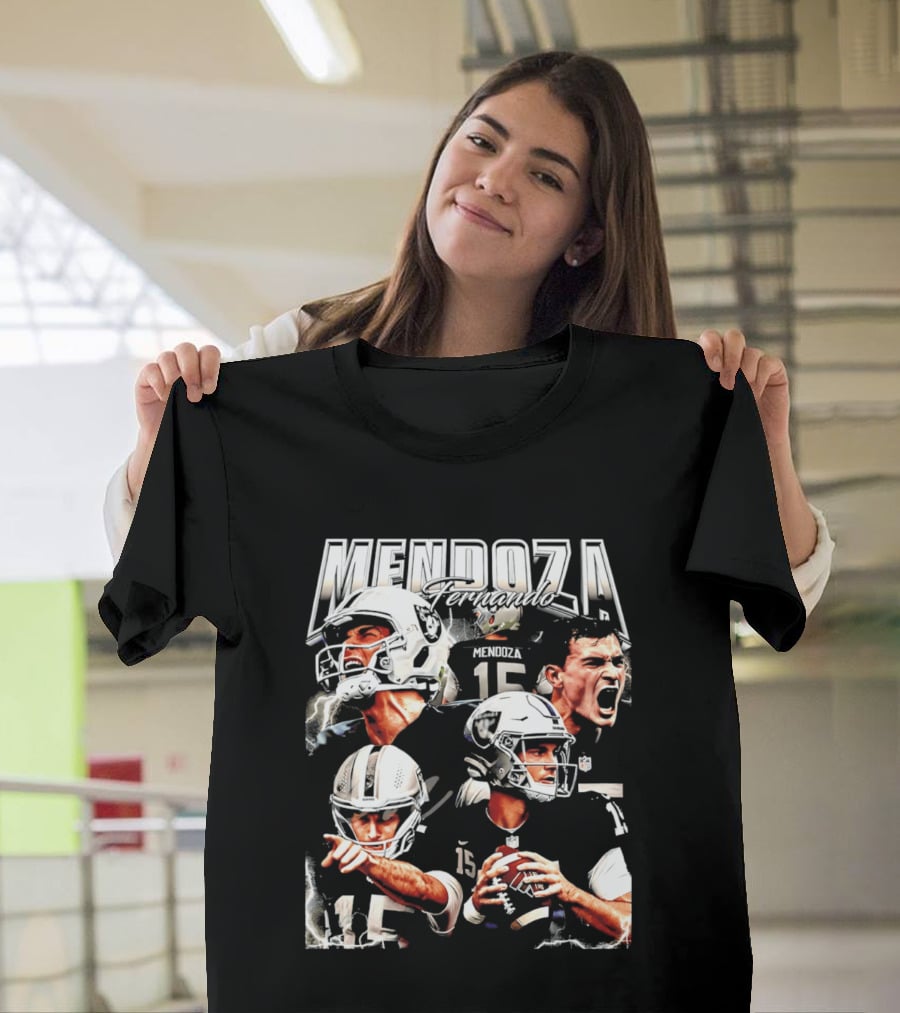 Fernando Mendoza Raiders 15 Retro 90s Bootleg T-Shirt