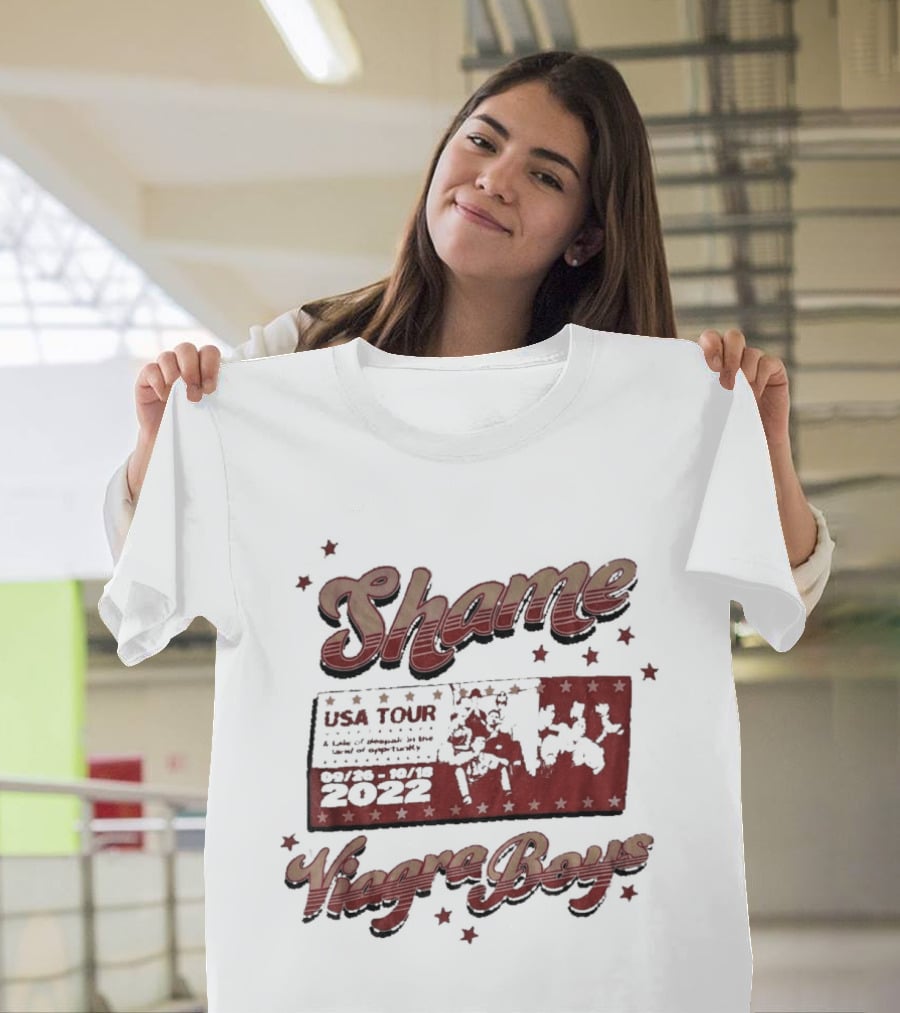 Shame Viagra Boys USA Tour 2022 Dates Stars T-Shirt
