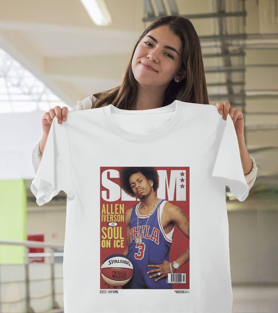 Allen Iverson Slam Cover Philadelphia 76ers Soul On Ice T-Shirt