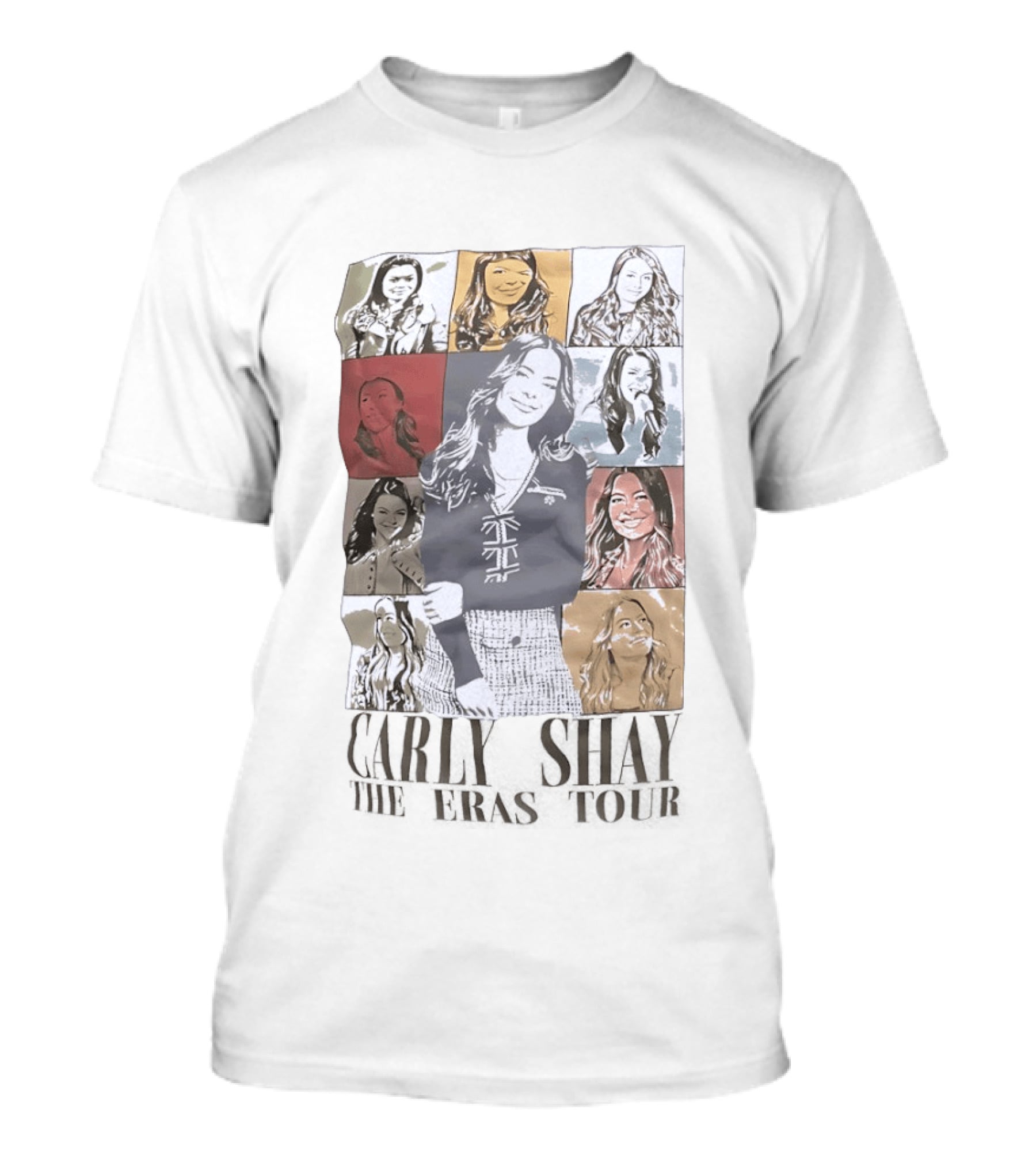 Carly Shay The Eras Tour Pop Art Portrait Collage T-Shirt