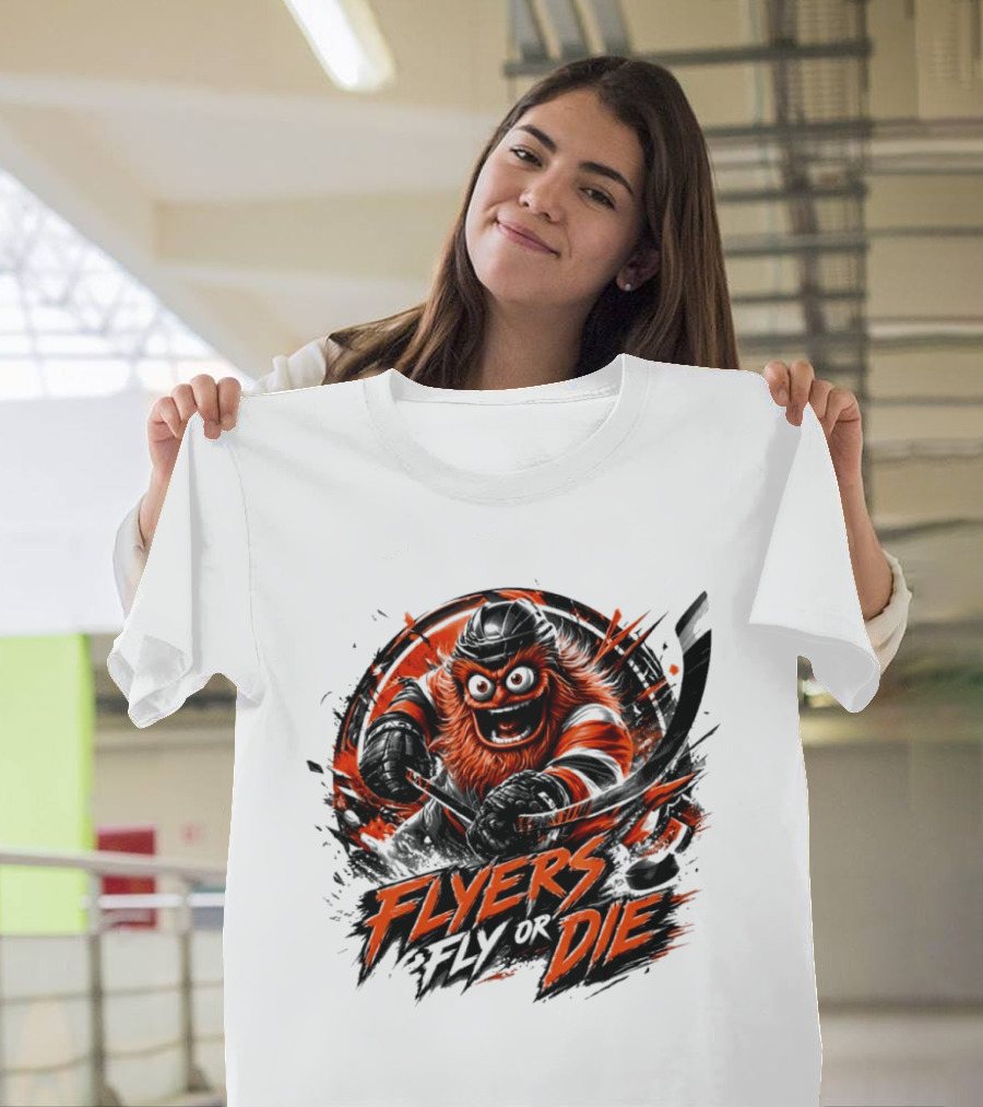Flyers Hockey Gritty Flyers Fly Or Die NHL 2026 T-Shirt
