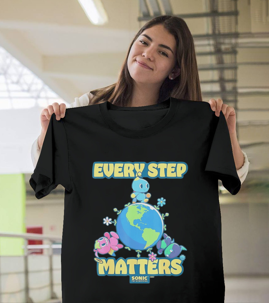 Sonic The Hedgehog Chao Every Step Matters Earth Day T-Shirt