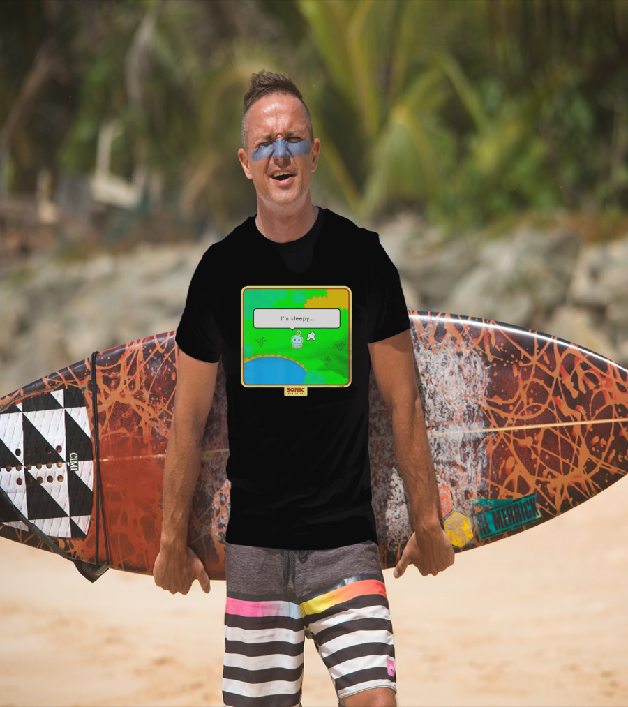 Sonic The Hedgehog I'm Sleepy Chao Garden Earth Day SEGA T-Shirt